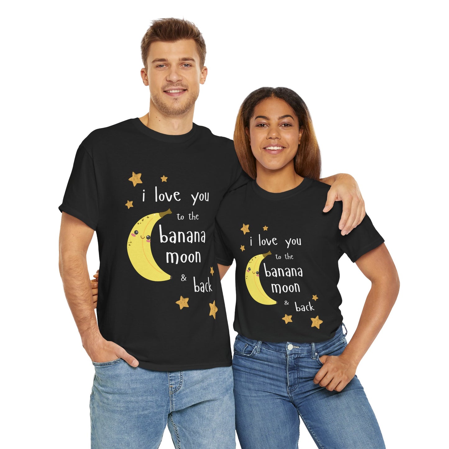 'I Love You to the Banana Moon & Back' Adult T-Shirt (100% Cotton)