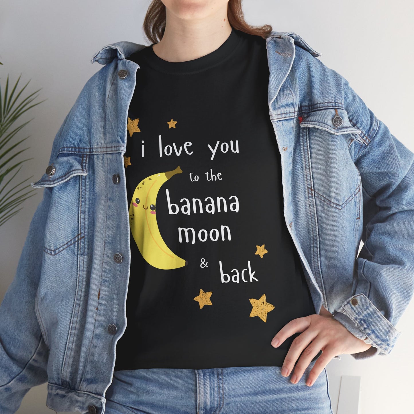 'I Love You to the Banana Moon & Back' Adult T-Shirt (100% Cotton)